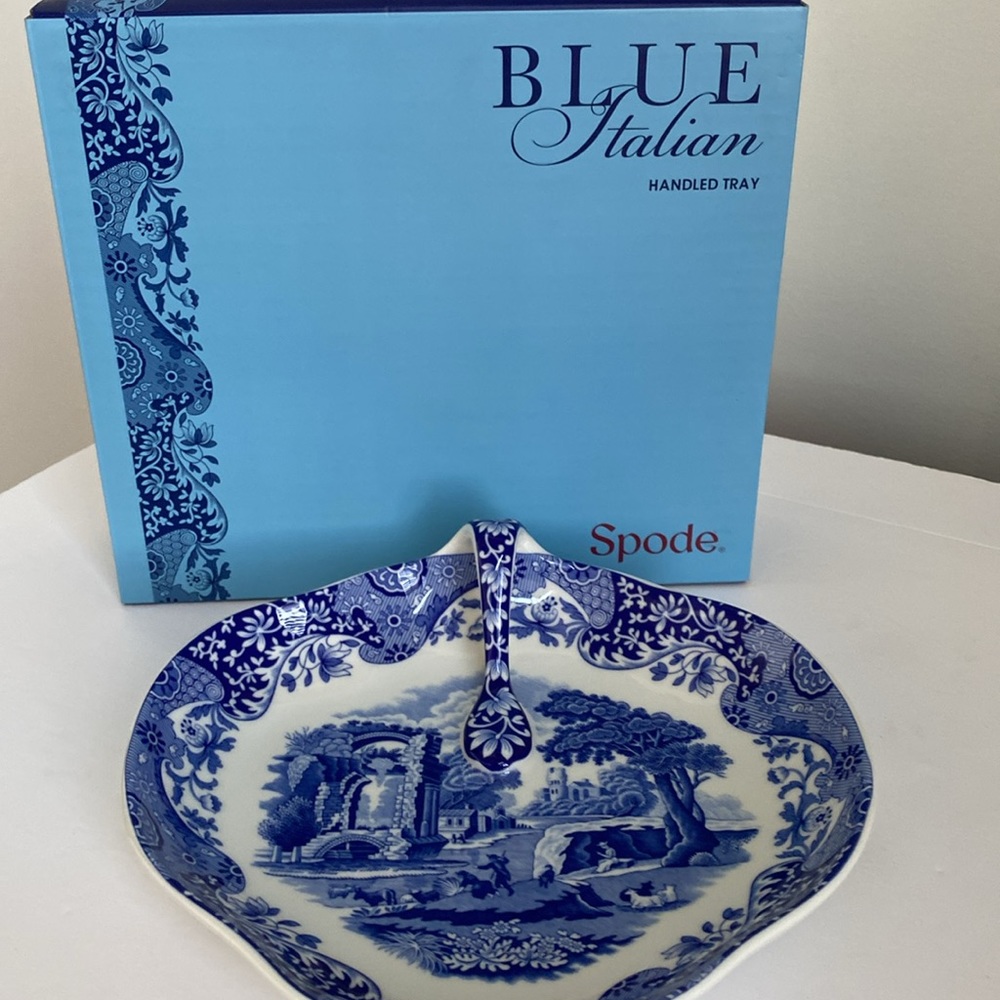 Spode Blue Italian Handled Serving Tray